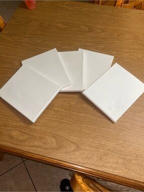 Bella Canvas White Blank Painter Canvases - Set of 5